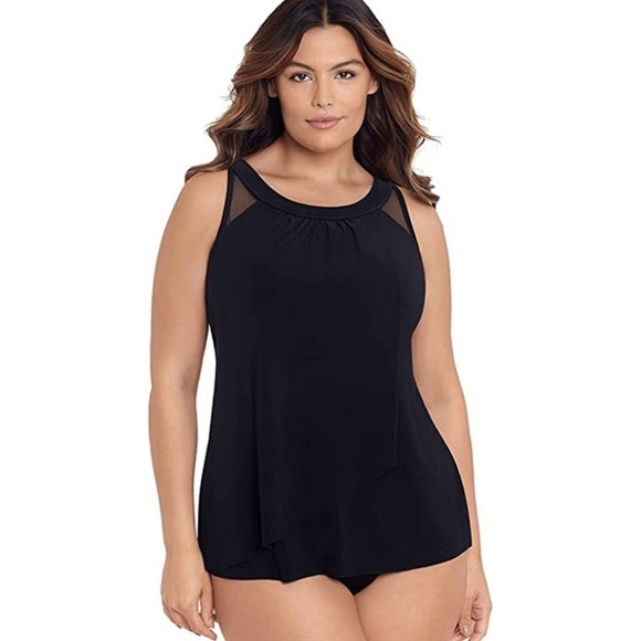 Miraclesuit Swim Miraclesuit Mariella High Neckline Tankini Top